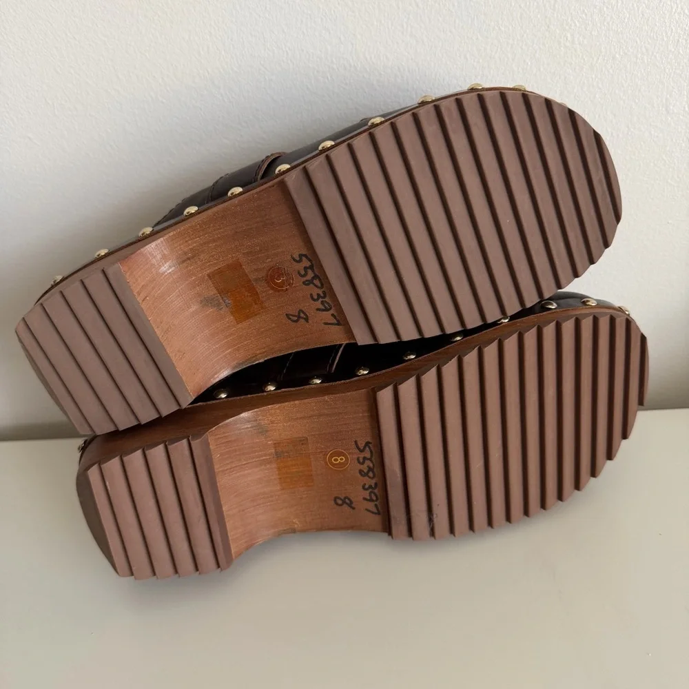 Kelsi Dagger Brown Studded Leather Clog - Picture 10 of 11